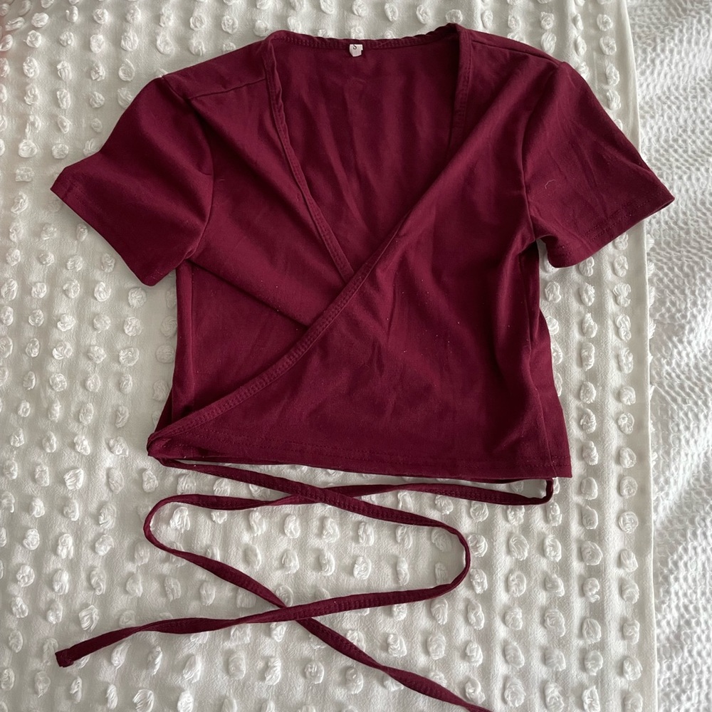 Wrap crop top